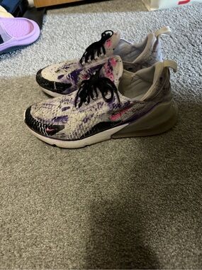 Nike Air Max 270 — White with Purple & Pink Accents